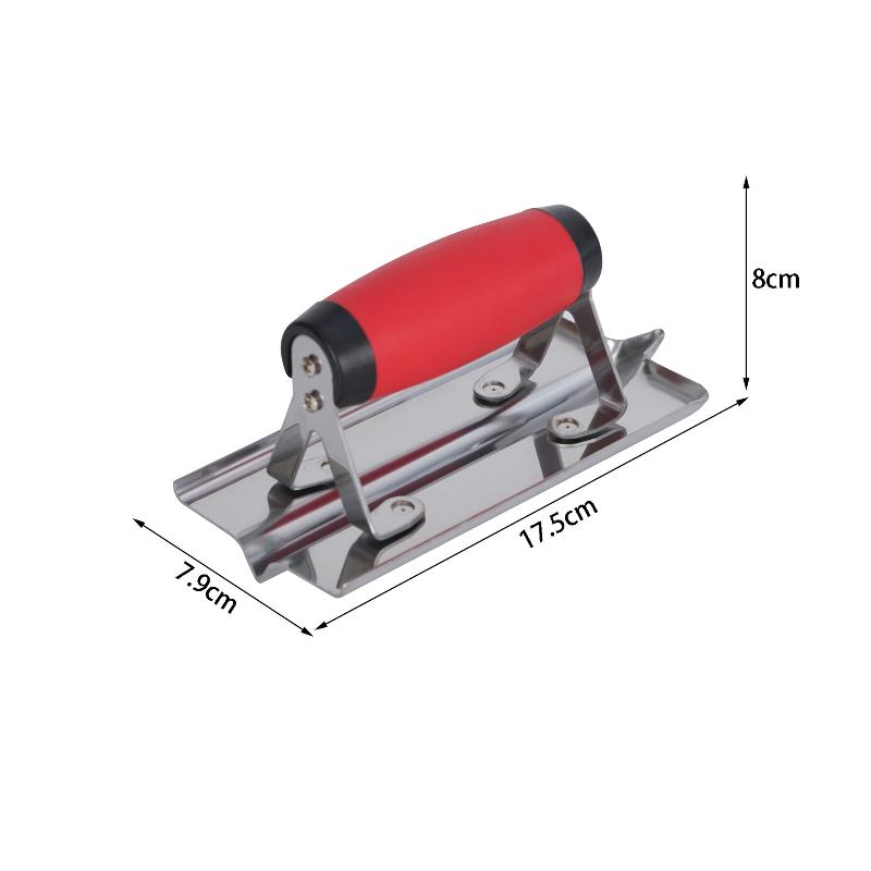 1 шт. штукатурный шпатель с резиновой ручкой, шпатель для бетона, инструменты для гипсокартона, шпатели из нержавеющей стали для формирования углов, угловой инструмент