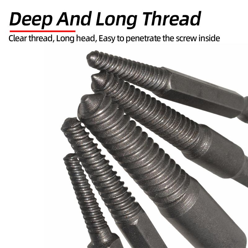 5 шт., экстрактор для винтов, центральные сверла, набор направляющих, съемник сломанных поврежденных болтов, шестигранный ручной инструмент, набор шпилек для снятия поврежденных гайок, болтов