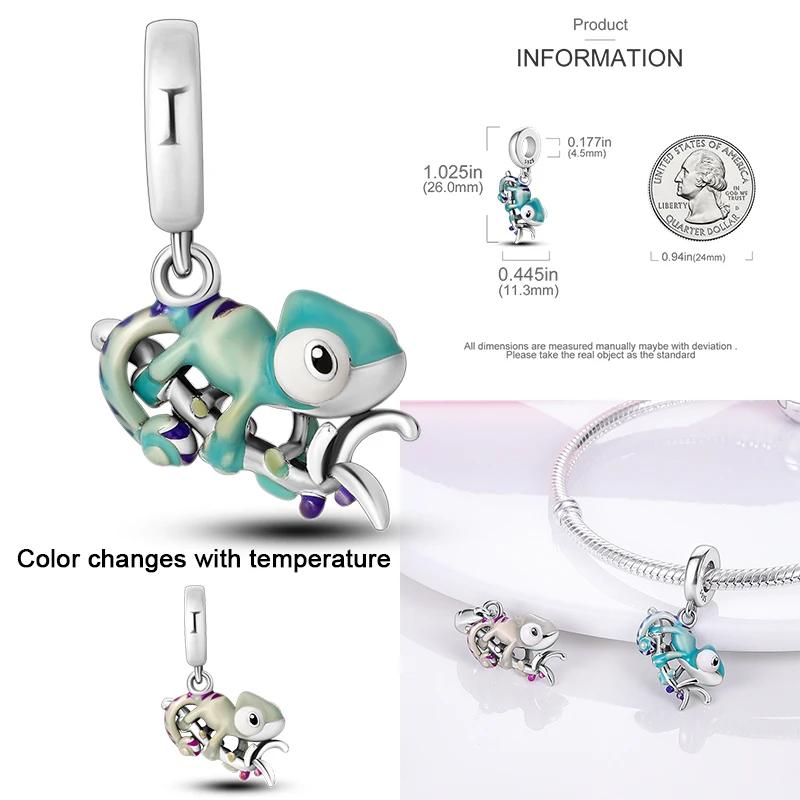 Copper Charm Chameleon Glowworm Light Bulb Firefly Star Moon Pendant Fit Original Bracelet Diy For Jewelry Making