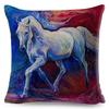 Impressionist Art Cushion Cover Vibrant Seascape Sunset Village Print Soft Polyester Fabric Sofa Home Decor Throw Pillow Case