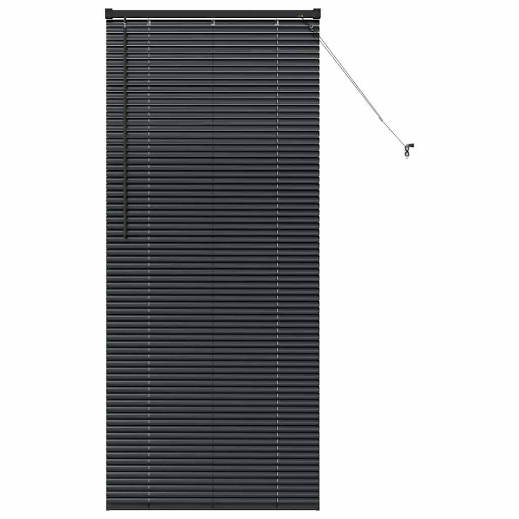Black Aluminum Venetian Blinds 175 x 75 cm