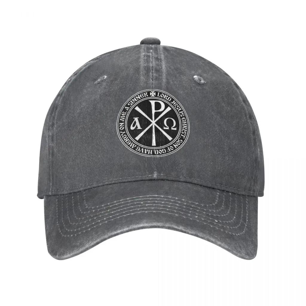 Vintage Orthodox Jesus Prayer Baseball Cap for Men Women Distressed Washed Outdoor Workouts Hats Cap