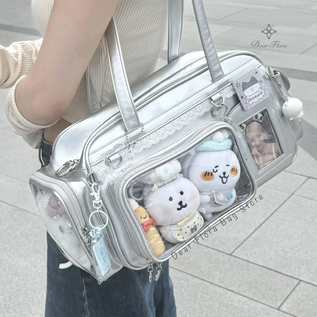 Y2K Новая Концертная Сумка Ita Bag JK Большой Вместимости Наплечная Сумка Милая Девушка Прозрачный Рюкзак Выставка Дисплей для Значков DIY Сумка Через Плечо