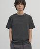 EXCONTAINER Pigment Dyed Stripe Half T-Shirt (Chacoal)