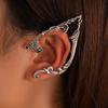 Design Zinc Zinc Alloy Solid Color Gothic Elves Ear Cuff Pierced Earrings Women Earrings Korean Ear Bone Clip