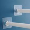 1 Pair Curtain Rod Bracket Holders Hooks Self-adhesive Rod Holder Clothes Rail Bracket Accessories