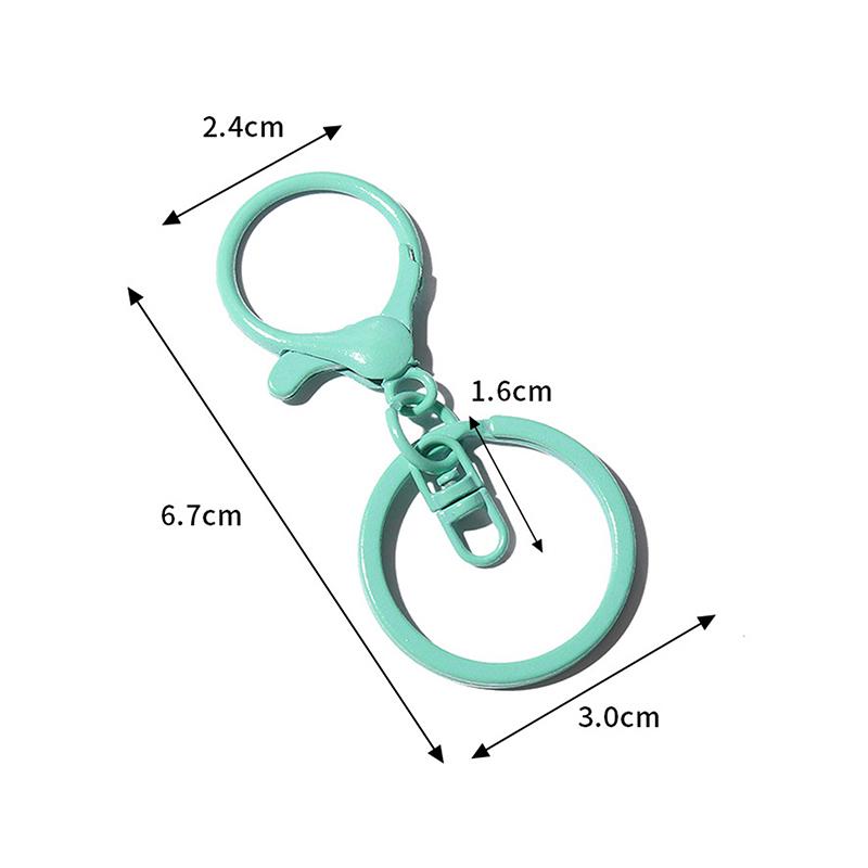 Color Lobster Clasp Big Spring Clasps Hooks With Open Rings Key Hook Keyrings For Jewelry Making Diy Keychain Accessories