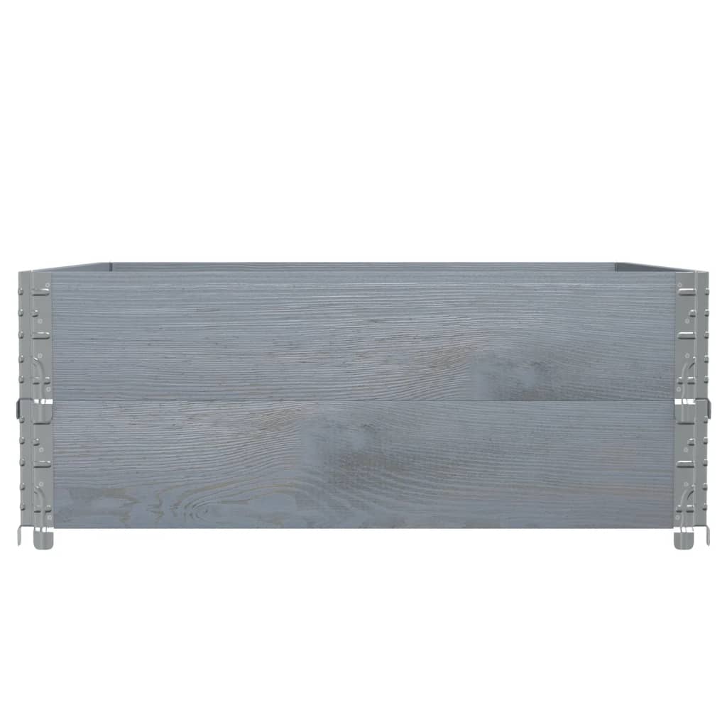 Plant Box Gray 100x100 cm Solid Pine Wood
