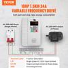 VEVOR VFD 7.5KW, 34A, 10HP Variable Frequency Drive for 3-Phase Motor Speed Control