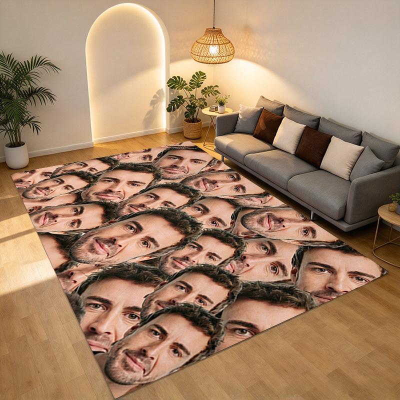 Face Collage Living Room Nonslip Area Rug Soft Carpet For Bedroom Game Playroom Sofa Office Home Decor Doormat Christmas Gift C926353