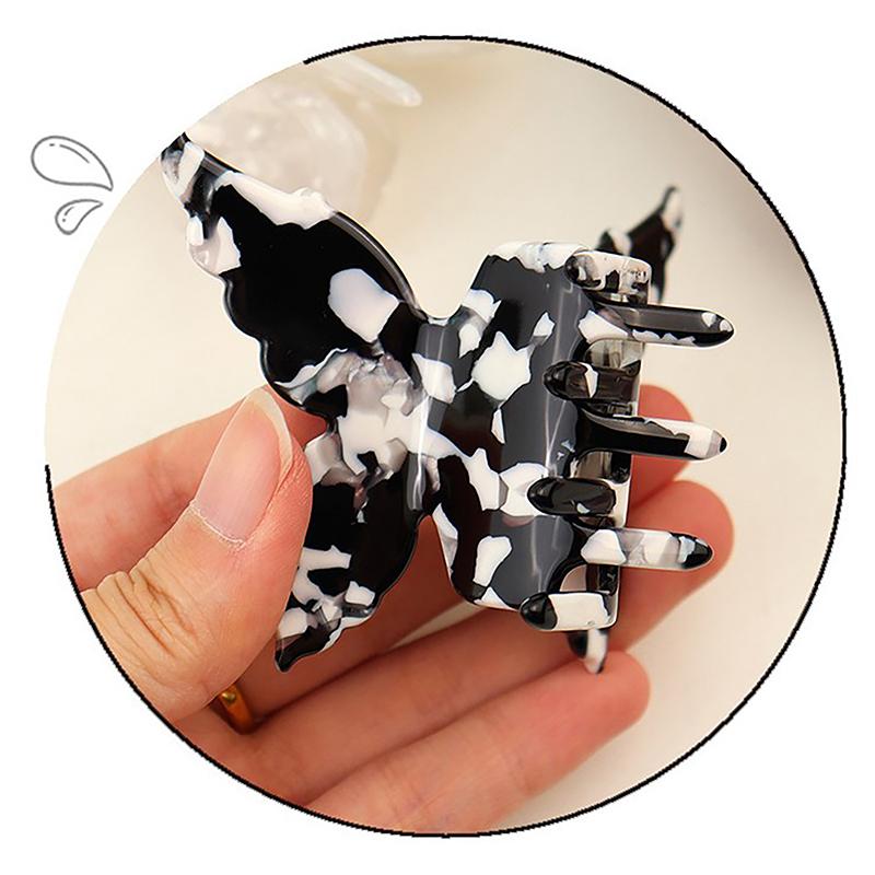 Французские ретро-заколки для волос в форме бабочки в корейском стиле, ацетатные градиентные заколки для волос для девочек, аксессуары для волос, головные уборы