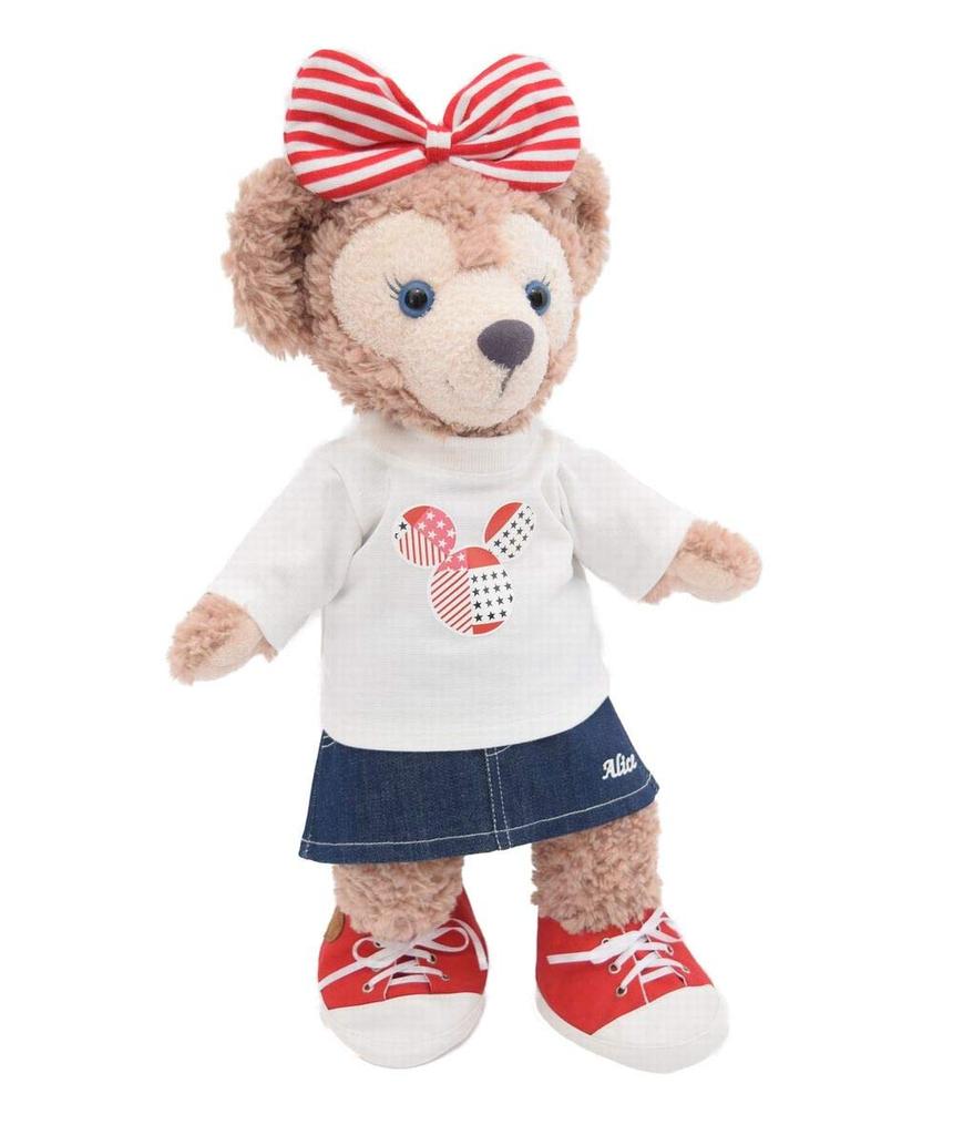 Teddy Bear Mail Order Alice ShellieMay Clothes Costume White T-shirt Denim Set Body Not Included S Size (Red)