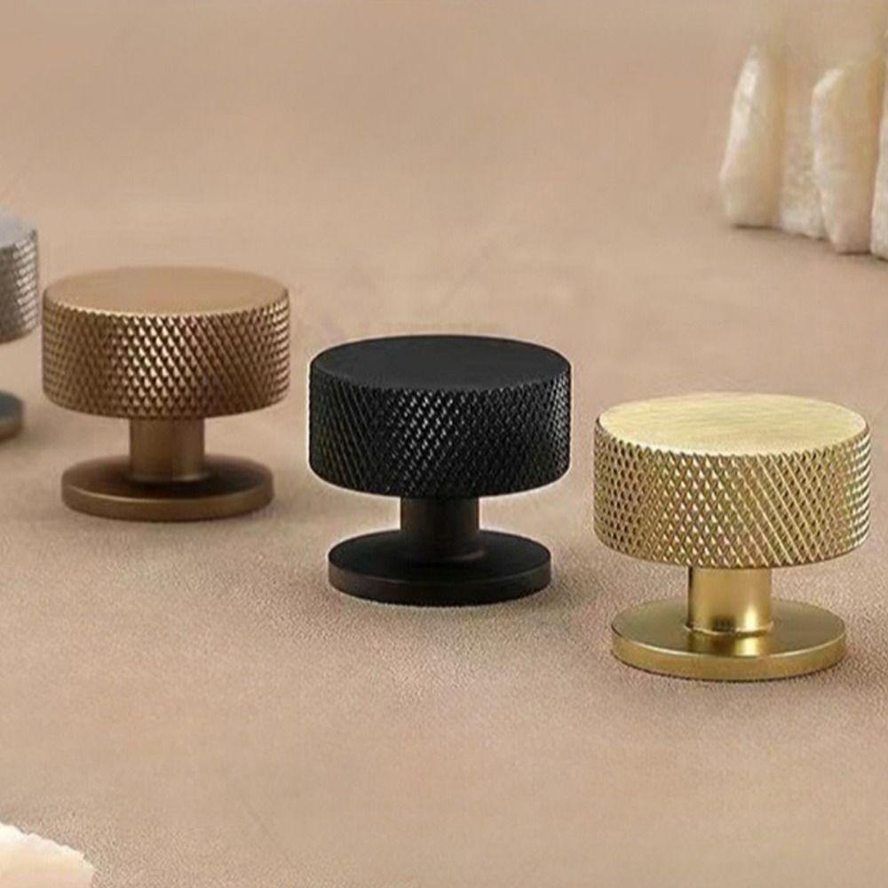 Круглая мебельная ручка с насечкой, простая ручка для шкафа, для дома