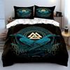 Blue ravens and Valknut. Bedding sets Duvet cover sets Duvet covers Pillowcases(1 * Duvet Cover 2 * Pillowcases, without duvet insert)