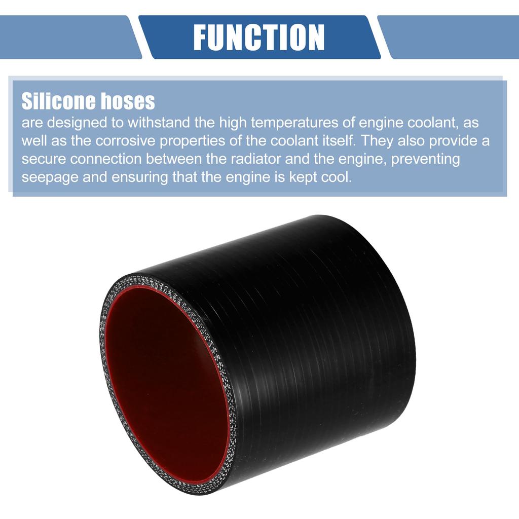 X AUTOHAUX Silicone Hose Silicone Tube with Hose Band Intercooler Turbo Intake Raiser Hose