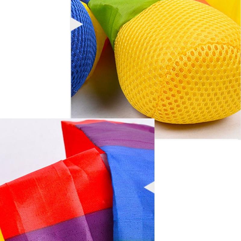 Rainbow Tail Ball Eco-Friendly Fabric Sandbag Meteor Ball Safe Catch Tail Soft Ball Kindergarten School Sensory Training Kid Toy
