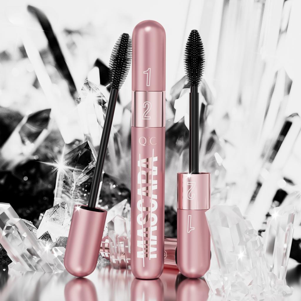 9g 2in1 Double Effect Eye Black, Waterproof, Thick, Curly, Hold Makeup Without Tingling, Create Cool Black Big Eye Makeup