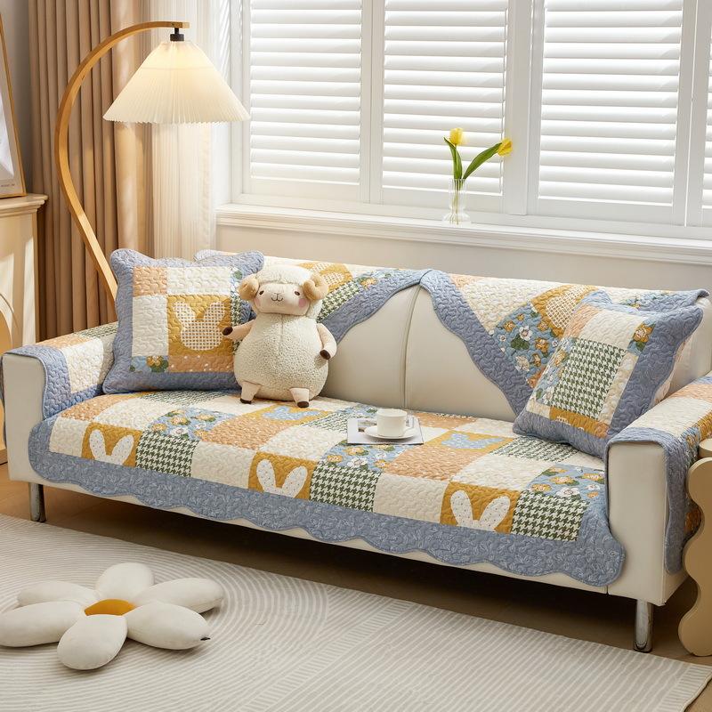 Four Seasons Universal Sofa Cushion Cotton Fabric Cushion Cotton Nordic Simple Modern Non-slip Wash Sofa Cover Towel