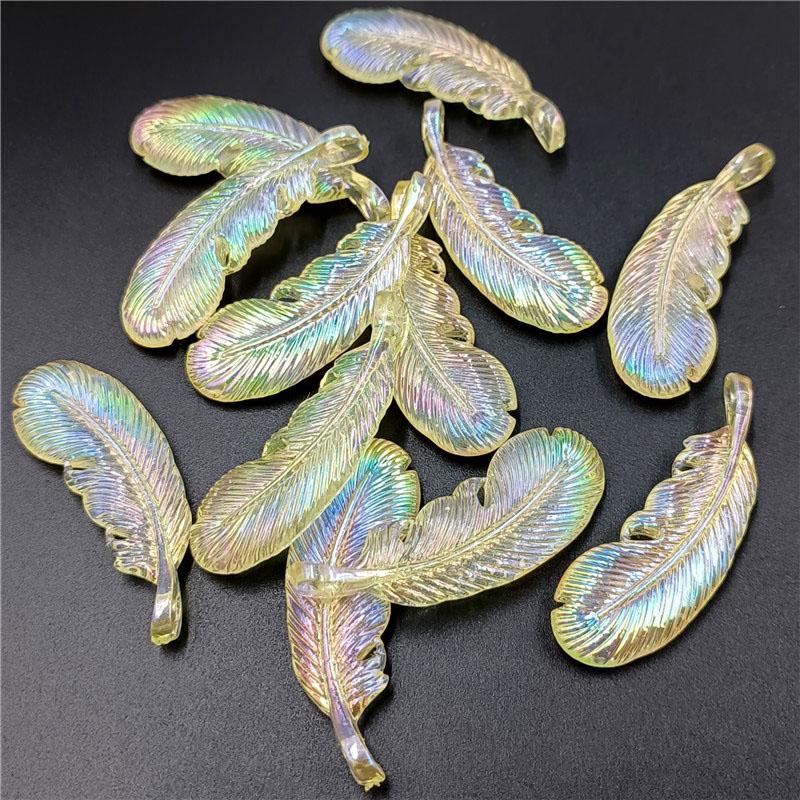 Ручная работа, светлые серии, акриловые материалы, светящиеся аксессуары, 10 шт., ювелирные изделия «сделай сам», цветное ожерелье с УФ-покрытием, серьги, изготовление модных бусин