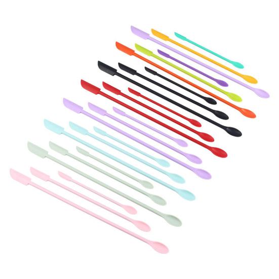 3Pcs Silicone Spatula Set Mini Jar Scraper Small Makeup Lotion Stirrer Mini Spatula for Jars Cosmetics Creams