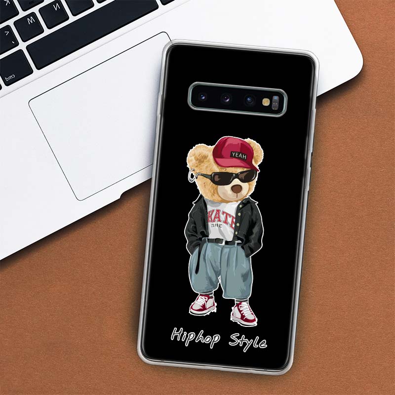 Модный брендовый чехол для телефона с медведем для Samsung Galaxy M21 M12 M31S M32 M51 M52 Note 20 Ulte 10 Plus 9 8 J4 J6 + J8 M11 F52 F62