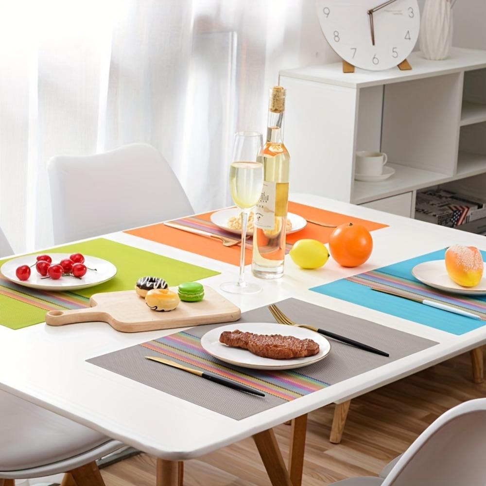 6 Pieces Waterproof Insulated Plate Mat Scratch Resistant Place Mats Restaurant