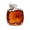 Натуральный оранжевый топаз 925 стерлинговое серебро 100 карат драгоценный камень кулон квадратной огранки СЕРТИФИЦИРОВАН my-480-ns