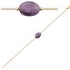 [R1120] - Gold Plated Bracelet 'Mineralia' Golden Purple (amethyst) - 13x10 Mm