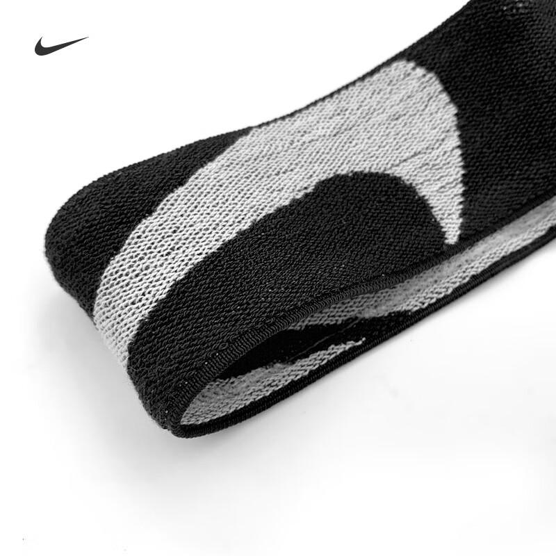 NIKE Sports Sweat-Absorbing Hairband with Forehead Guard, Running Headband, Black And White N1000579010OS/DA7022-010