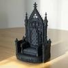 НОВЫЙ 3D-печатный трон в готическом стиле Изысканные узоры Крутой вид для кукольных фигурок 1/12 1/14 Домашний декор Декор для стола