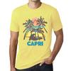 Men’s Vintage Tee Shirt Graphic T Shirt Summer Triangle Capri Pale Yellow