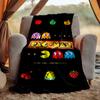 Pixel Game Flannel Blanket Soft Warm All-Season Throw, Design for Camping, Car Travel, Hiking Sofa, Bed, Office Perfect Gift for Parties