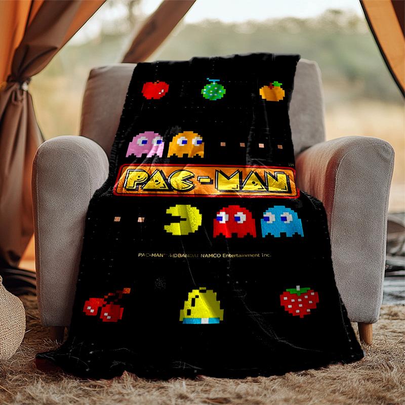 Pixel Game Flannel Blanket Soft Warm All-Season Throw, Design for Camping, Car Travel, Hiking Sofa, Bed, Office Perfect Gift for Parties