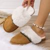 Женская обувь с флисом, Домашние теплые хлопковые тапочки