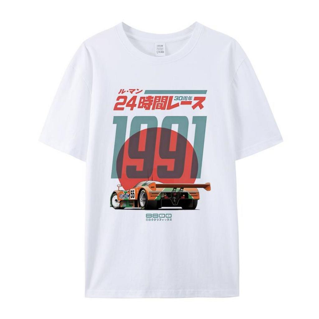 Летняя одежда Mazdaed 787B 30-й Ле Мужская одежда Футболка Женская Хлопковая Винтажная Футболка Круглый вырез Короткий рукав Мужская футболка