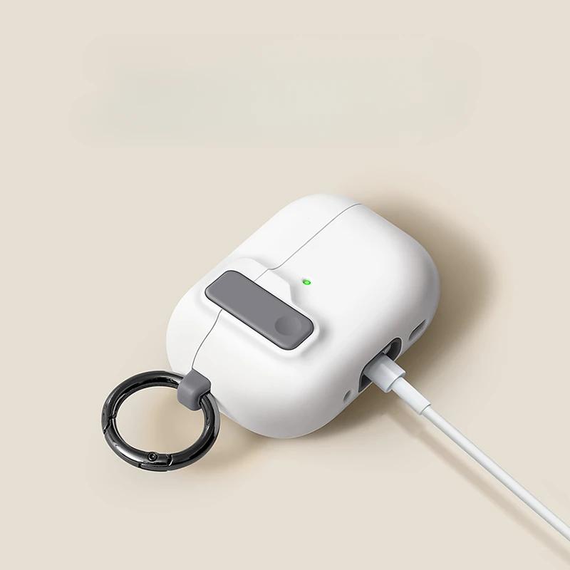 Для Airpods 4 наушники противоударный чехол автоматический переключатель безопасный замок защитный силиконовый чехол для Apple Airpods4 аксессуары