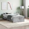 VidaXL Bed Frames Concrete Grey 100x200 Cm Engineered Wood 835935