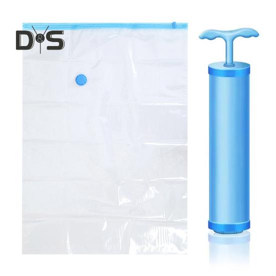 Прозрачный вакуумный мешок для хранения, влагонепроницаемый, многоразовый, складной, сжатый, утолщенный, вакуумный мешок, органайзер для одежды, одеял