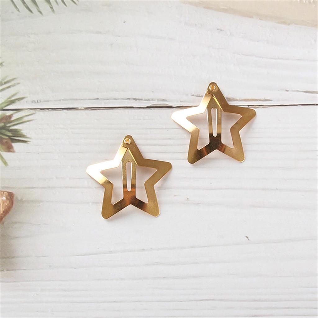2 шт., заколки для волос для девочек, милые заколки со звездами, женские защелки, металлический головной убор, ювелирные изделия, аксессуары для волос
