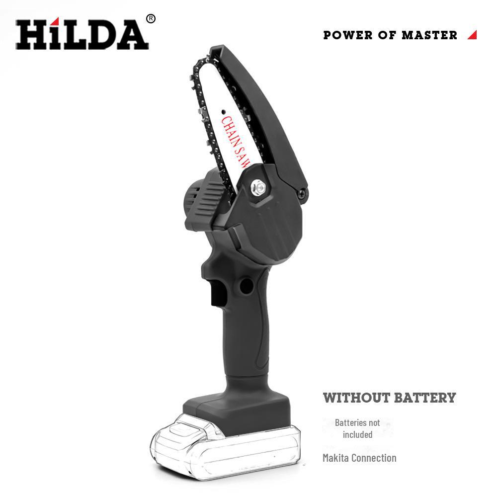HiLDA 4-дюймовая аккумуляторная мини-электропила с литиевой цепью для работы в саду и заготовки дров