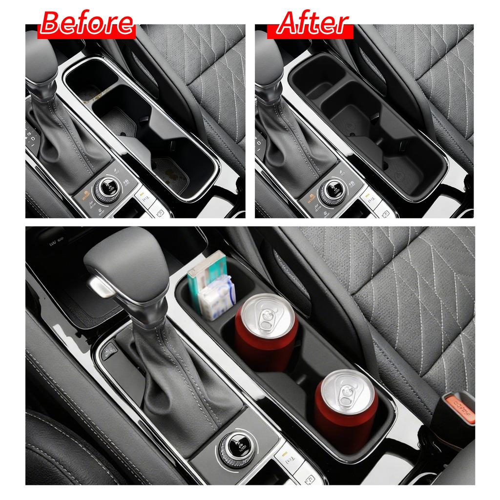 Smabee for Kia Telluride US Version 2020-2025 TPE Center Console Cup Holder Shock-Absorbing Storage Tray Car Accessories