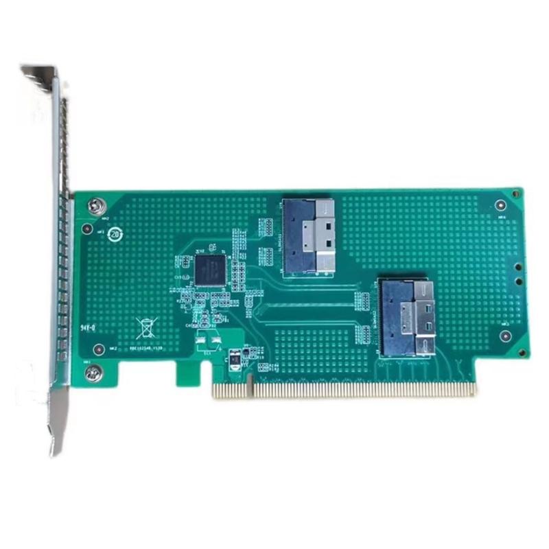Highly Speed SFF-8654 8i To PCIe 4.0 X4 X8 External Extension Card Adapters SFF-8654 8i Adapters Card Computer for Nvme