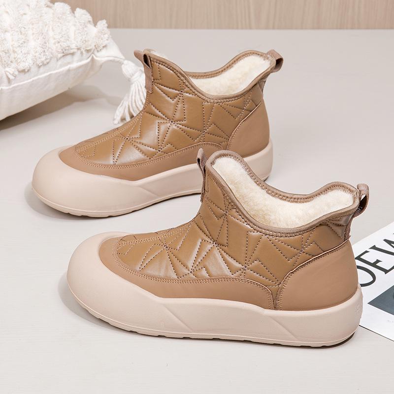 2024 Women's Thick-Soled, Waterproof Cotton Snow Boots with Wool Lining - Non-Slip & Casual Winter Fashion
