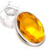 Citrine Gemstone Handmade 925 Sterling Silver Jewelry Pendant 1.81" J1D55