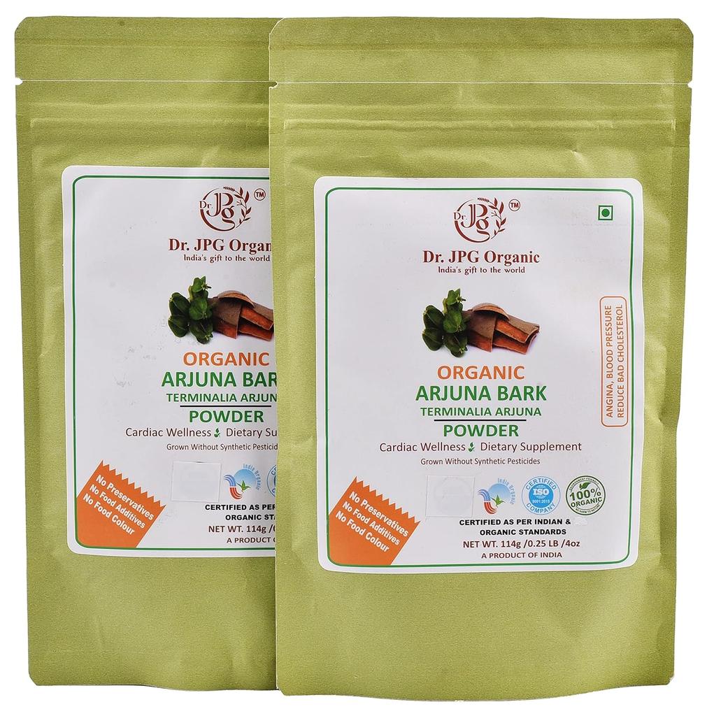 Dr. Jpg Organic Arjuna Powder For Manages Cholesterol Level, Healthy Metabolism | 114gm 0.2lbs