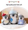 Adorable Penguin Chef Plush Holding Fish - Stuffed Toy & Gift