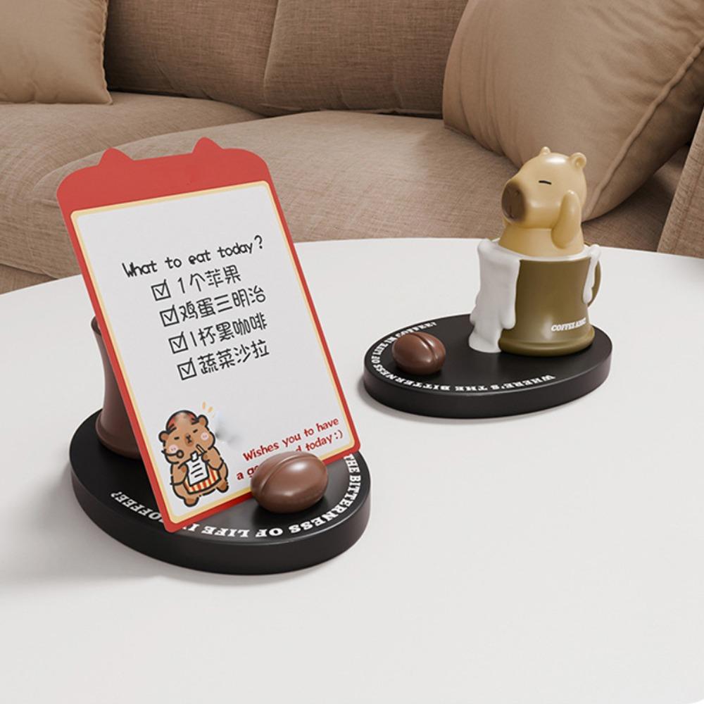 Ornament Capybara Doll Phone Holder Animal Figurines Capybra Model Toy  Decorative Gifts