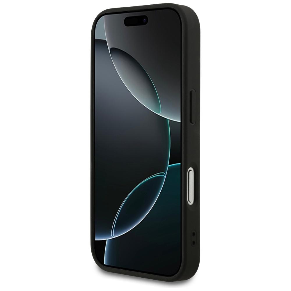 Guess Grained Ring MagSafe case for iPhone 17 Pro black