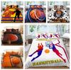 Комплект постельного белья из 3D-баскетбольной серии, спортивный пододеяльник и наволочка, 2/3 предмета, подходят для домашнего украшения комнат для любителей баскетбола для мальчиков