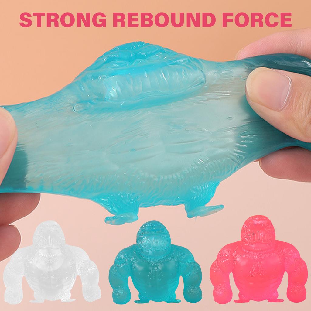 Сжимаемая игрушка для снятия стресса TPR Высокая эластичность Горилла Мягкая игрушка для снятия тревоги Сувенир для вечеринки Игрушка для снятия давления Подарок при СДВГ Аутизме
